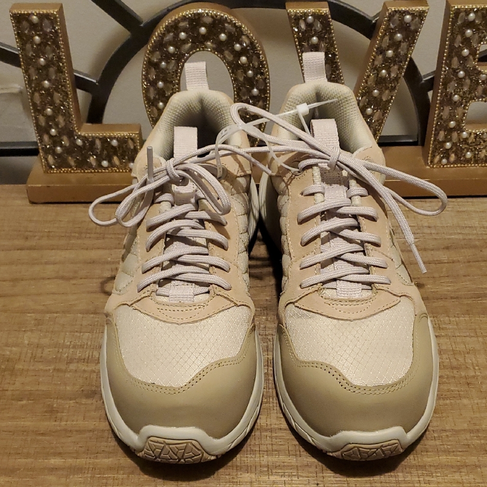 Merrell Alpine Women's Sneaker Sz 7.5 Carbon Fiber Beige Athletic Work Shoes